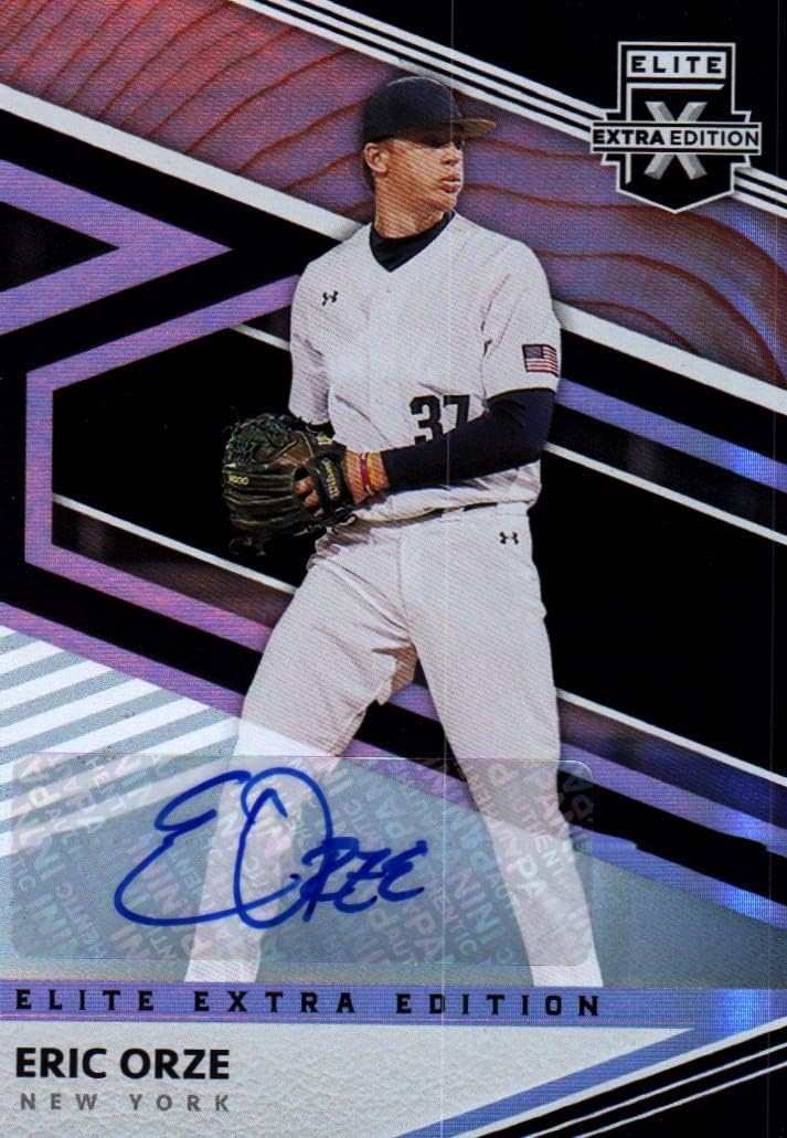 Eric Orze Autographed Elite Extra Rookie Collectible Baseball Card - 2020 Panini Elite Extra Edition Rookie Baseball Card #157 (Mets) Free Shipping & Tracking