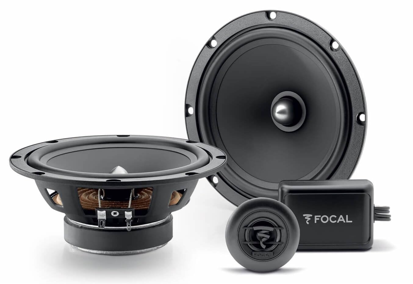 Kit Casse Altoparlanti Focal per Fiat 500 312, 500 Abarth 595 695 dal 2007 Anteriore, Set Focal ASE 165, 2 Woofer 165 mm, 2 Tweeter, 2 Crossover + 2 Anelli e Cavi Adattatori