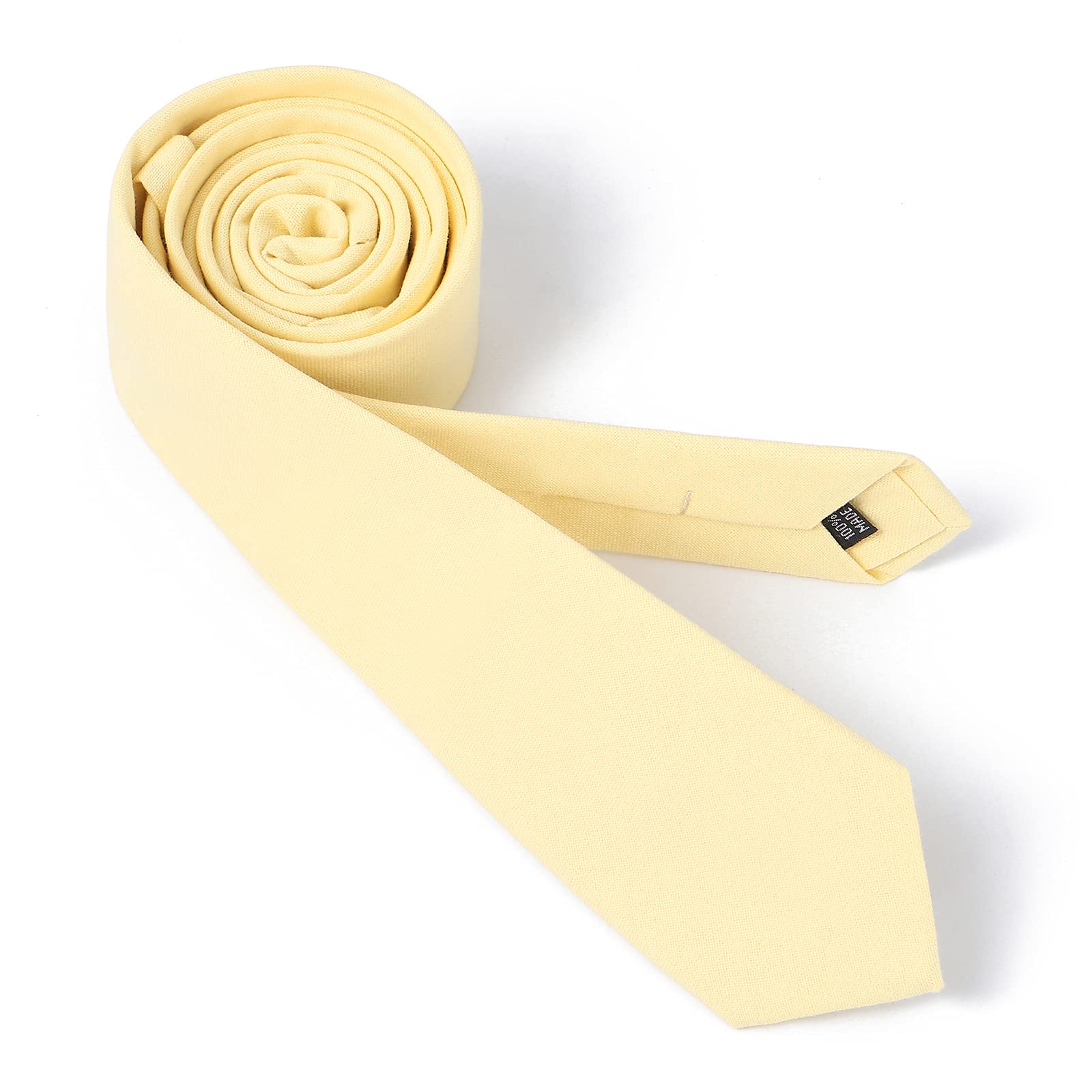 HOULIFE Corbatas para hombre, corbata sólida para hombre, corbatas delgadas de algodón a rayas para hombres, corbatas delgadas para hombre para fiesta de boda