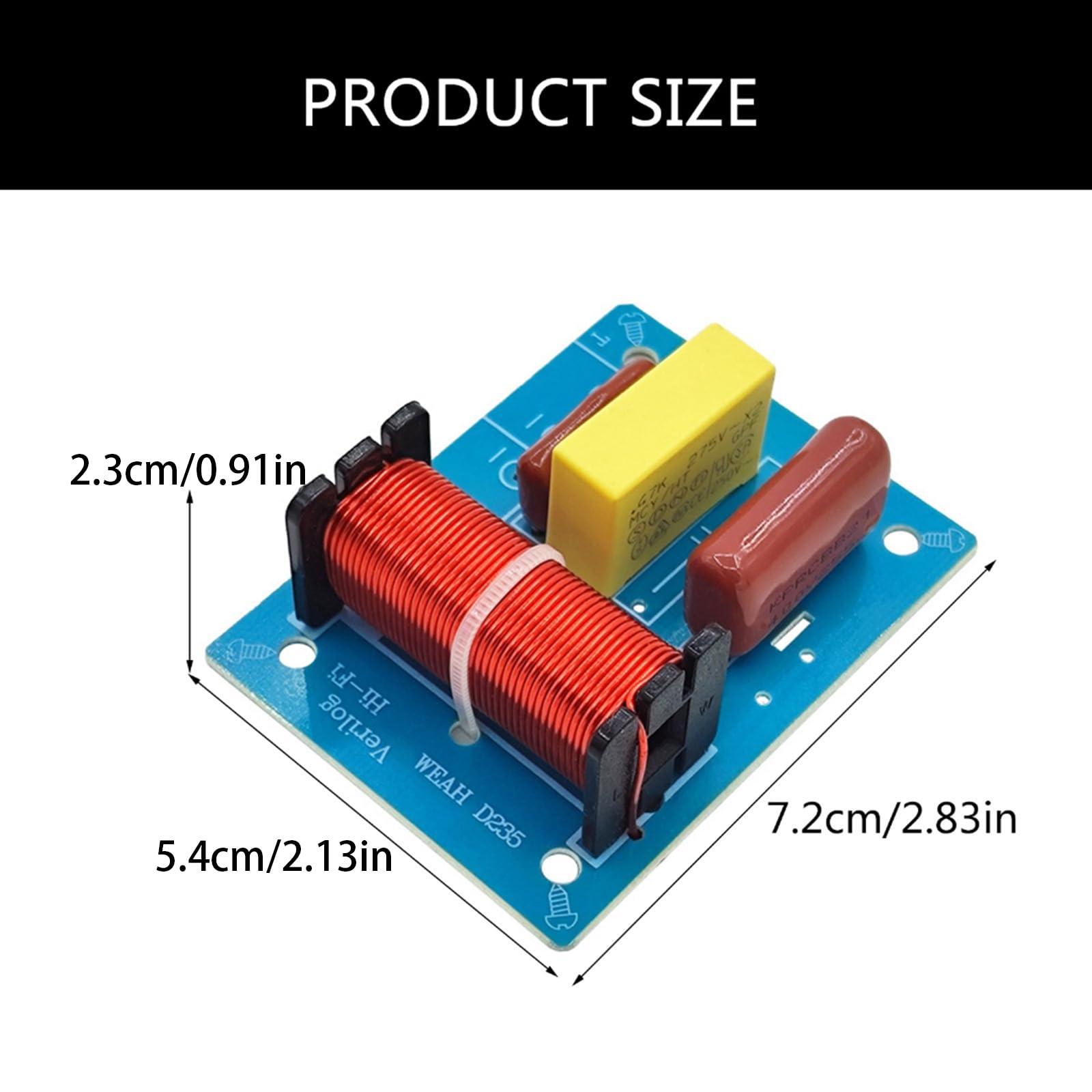 Filtre De Croix À 2 Voies À Haut Niveau D235 80W Diviseur Manutention Puissance pour 4 8 Ω Enceintes Claires Amélioration