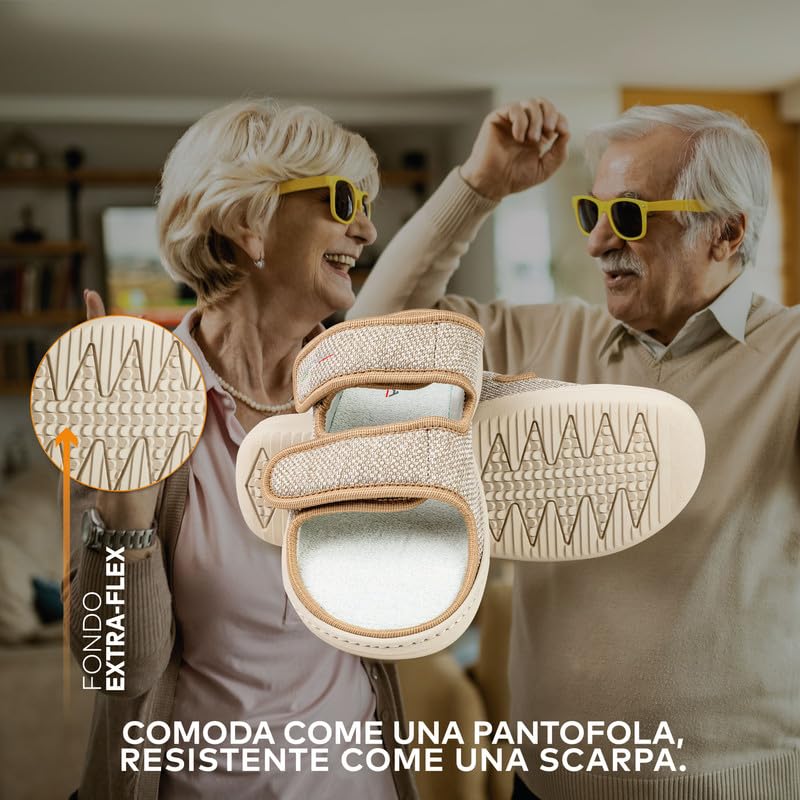 EXTRO STYLE - Sandali Ortopedici Donna e Uomo, Tecnica 10, Per Alluce Valgo, Dita a Martello, Metatarsalgie, Piedi Gonfi e Bendati, Sandali Antiscivolo Con Plantari Estraibili