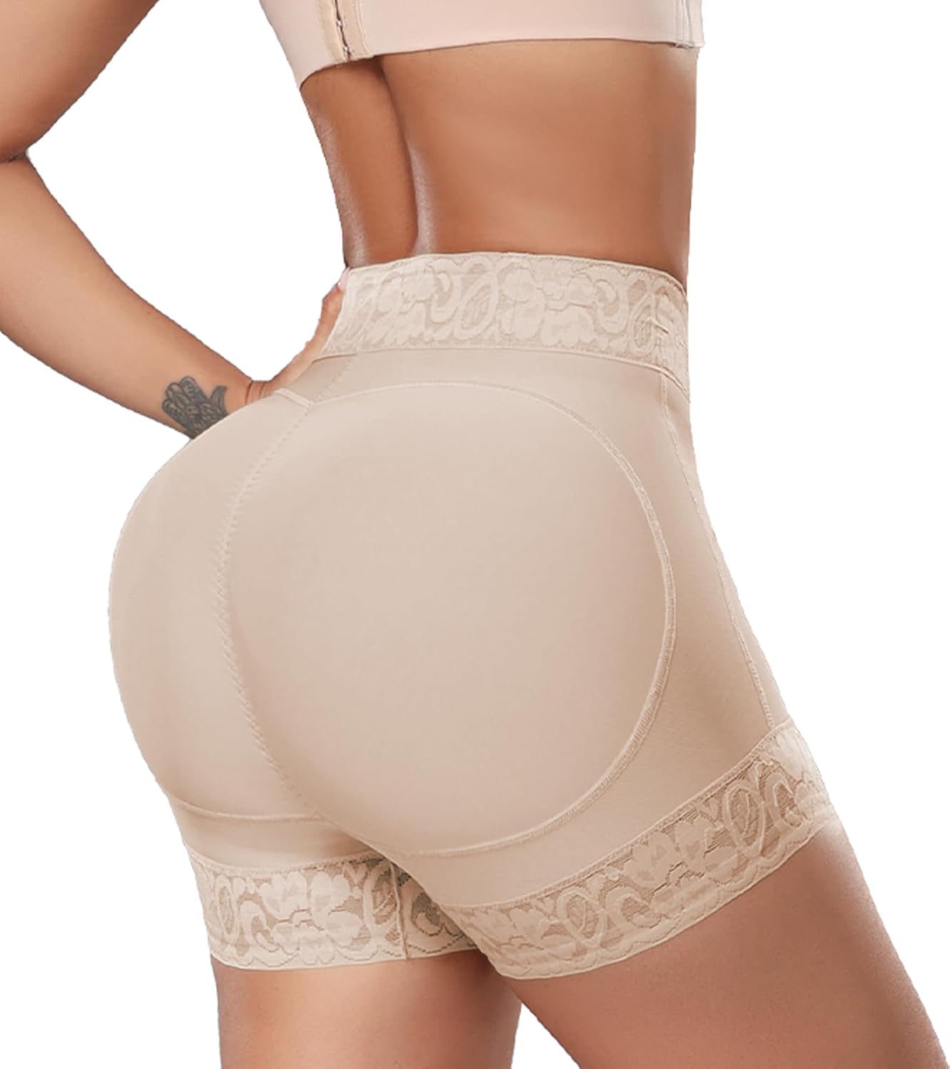 Larrycard Women Fajas Colombianas Shapewear 2 In 1 Tummy Control Body Shaper Shorts Hip Enhancer Butt Lifter Panties