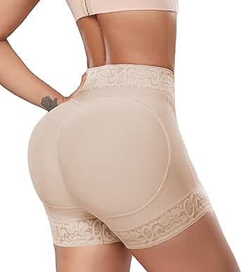 Salome 0412 Butt Enhancer Shapewear - Tummy Control Faja Colombiana In Beige, Size XS