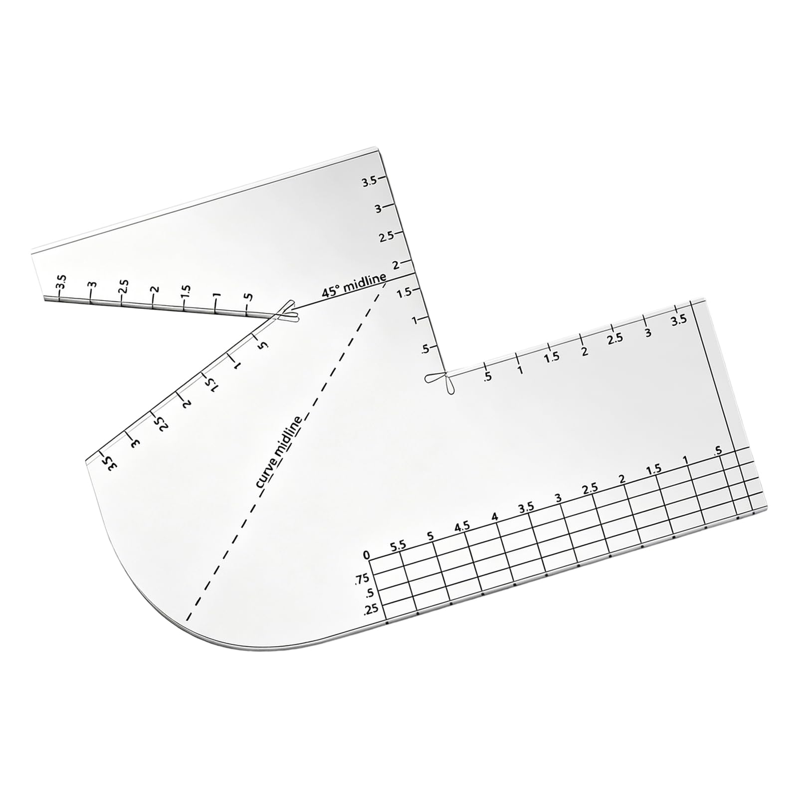 Shntig Multicolor Quilting Ruler For Sewing And Crafting Curved Zipper Pouches Patchwork Template Ruler With Measurement Scale For Dressmaking And Fabric Cutting Sewing Equipment Set