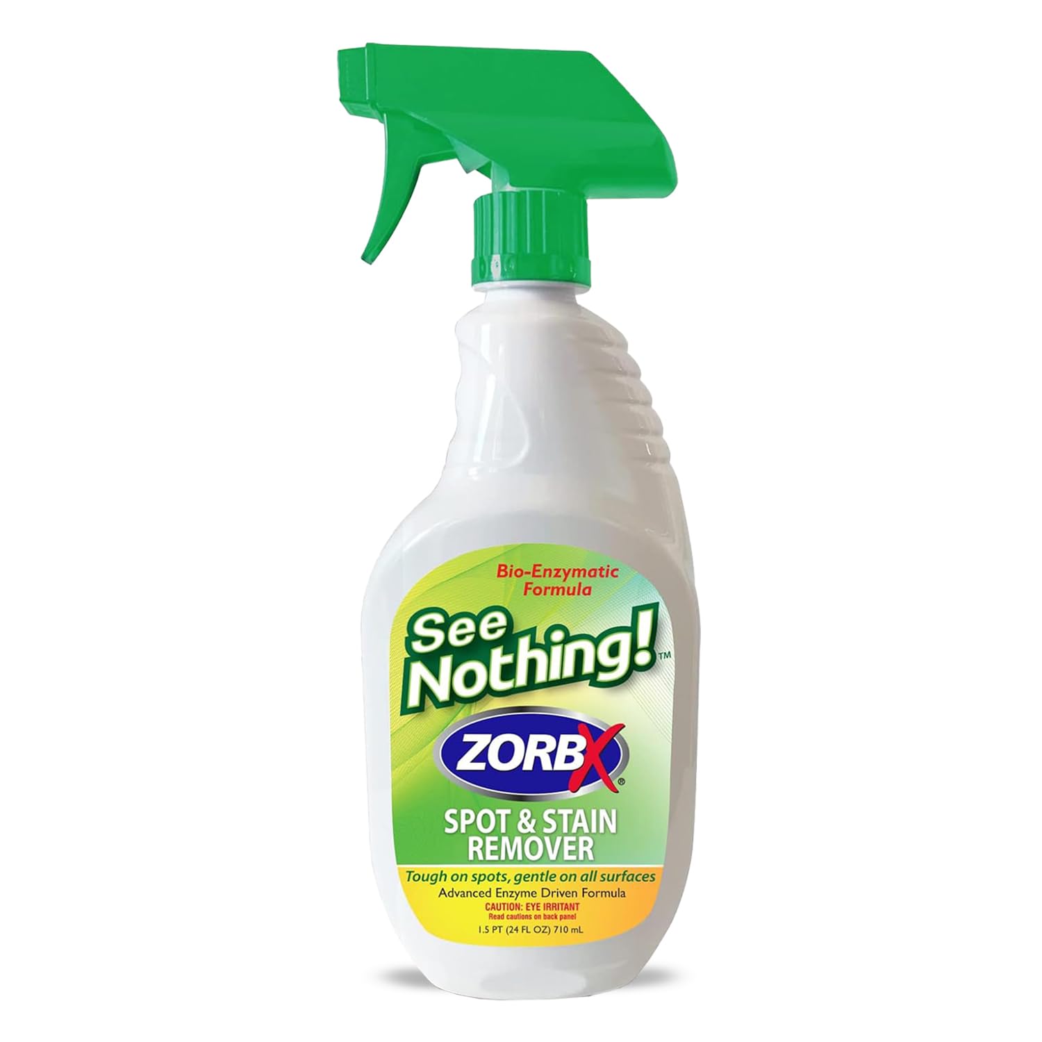 ZORBX See Nothing Spot & Stain Remover Spray (24 oz.) - All Purpose Cleaner for Shoes, Clothes, Furniture & Pet bedding - Fast-Acting Scrub-Free Odor