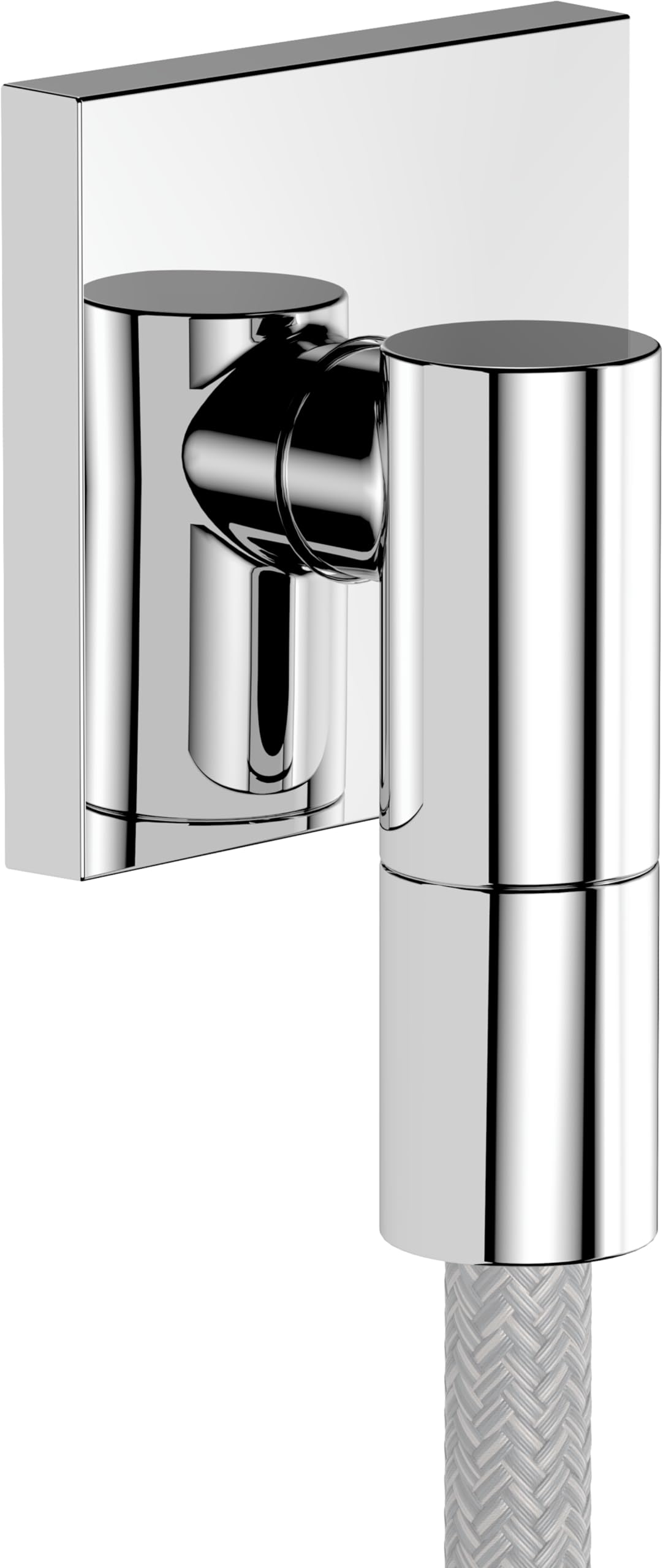 hansgrohe FixFit Fine E - Shower Outlet Elbow, Shower Outlet Connector with Non-Return Valve, wall Outlet Elbow, Chrome, 28883000