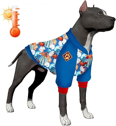 LovinPet Traje de perro XL, suéteres de invierno para mascotas, abrigos de tela de franela agradable a la piel, suéter de perro con estampado de