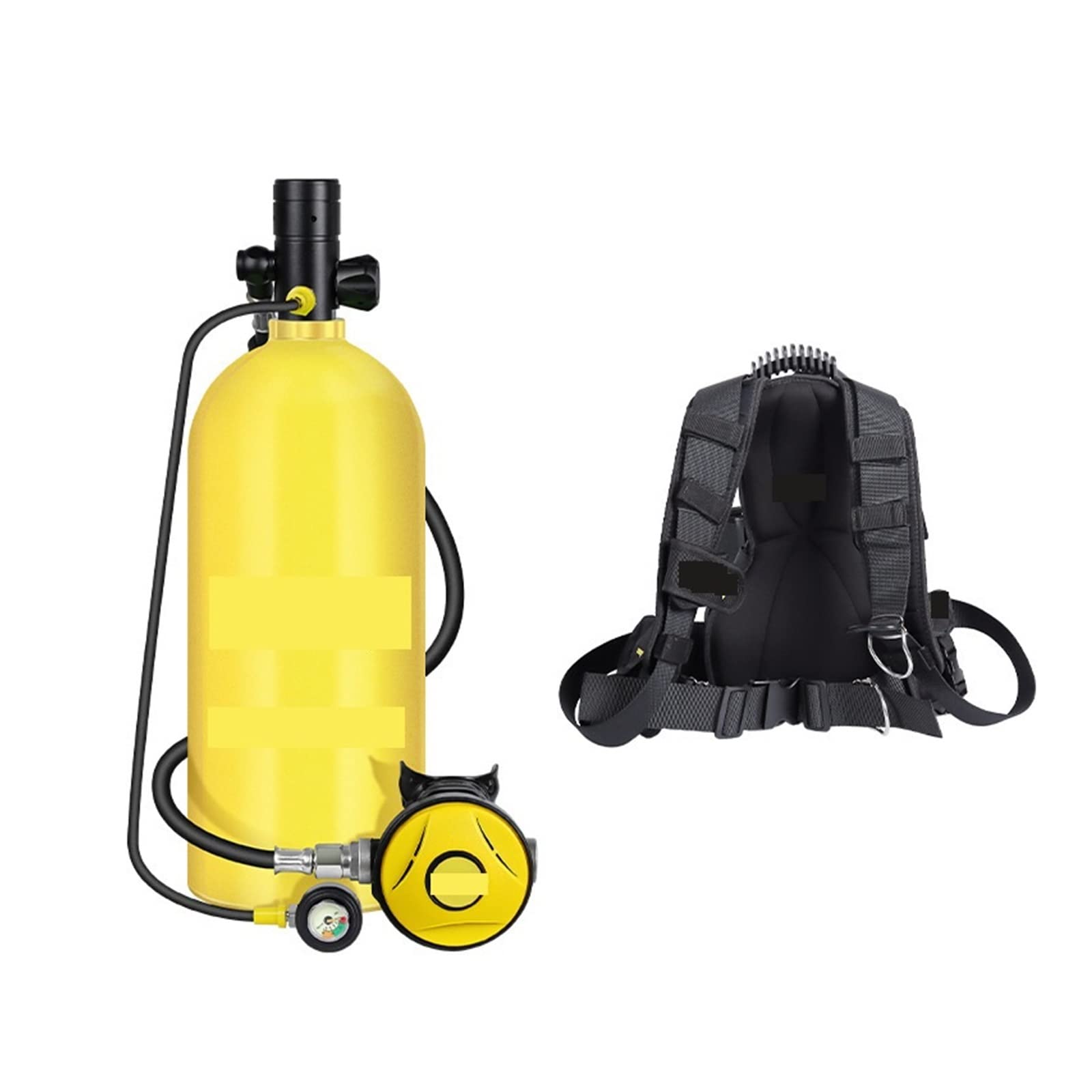 Dcdcd Yellow Bottle Blackhead—A 3 Liters Diving Snorkeling Equipment Diving Respirator Fish Gill Oxygen Cylinder Spare(Yellow Bottle Blackhead—A)