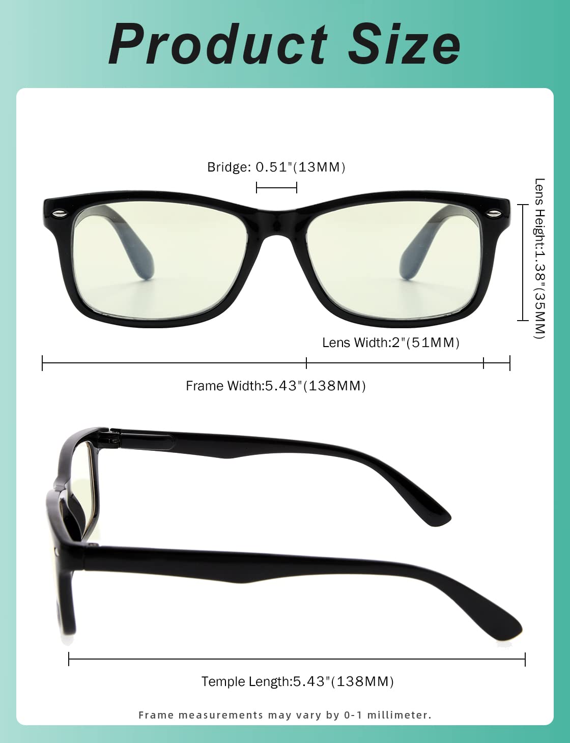 Eyekepper Computer Reading Glasses,UV Protection, Anti Glare,Anti-Reflective Computer Readers (Black Brown, Yellow Tinted Lenses) +4.0 - Image 3