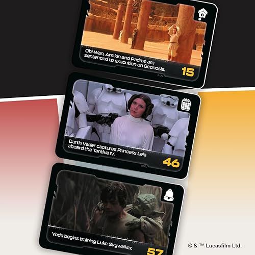 Miniatura 7 de Timeline Twist Star Wars Edition - Organiza escenas icónicas de películas! Juego de trivia cooperativo, divertido juego familiar para niños y