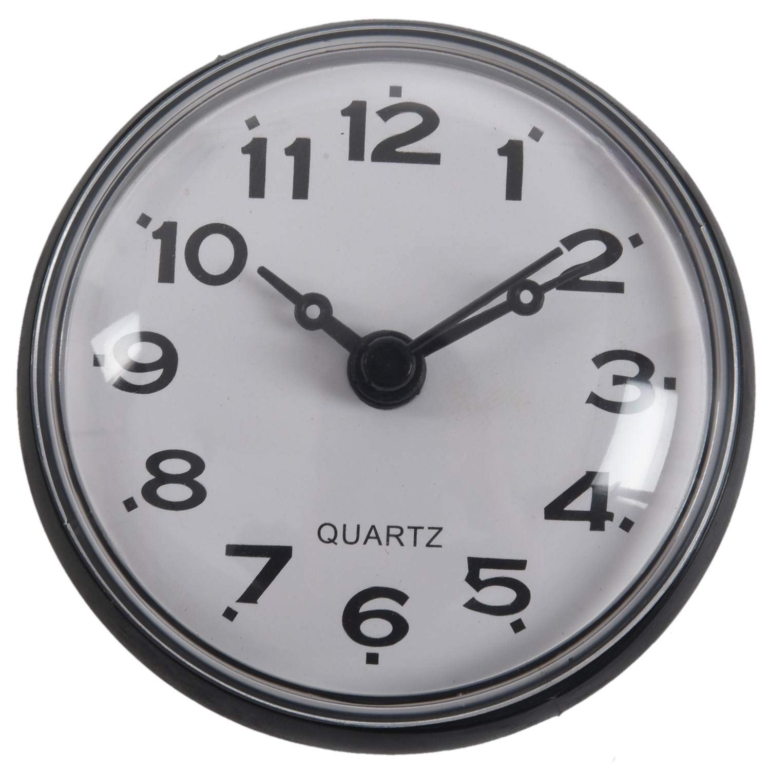 Bureau Orologio da parete impermeabile con ventosa, 7 , per cucina, bagno, doccia, nero