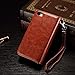 F FORITO LIN-00236 Joopapa PU Leather 2 in 1 Magnetic Wallet Credit Card Holder iPhone 5S/5 Wallet Flip Case Cover with Built-in 6 Card Slots, Brown