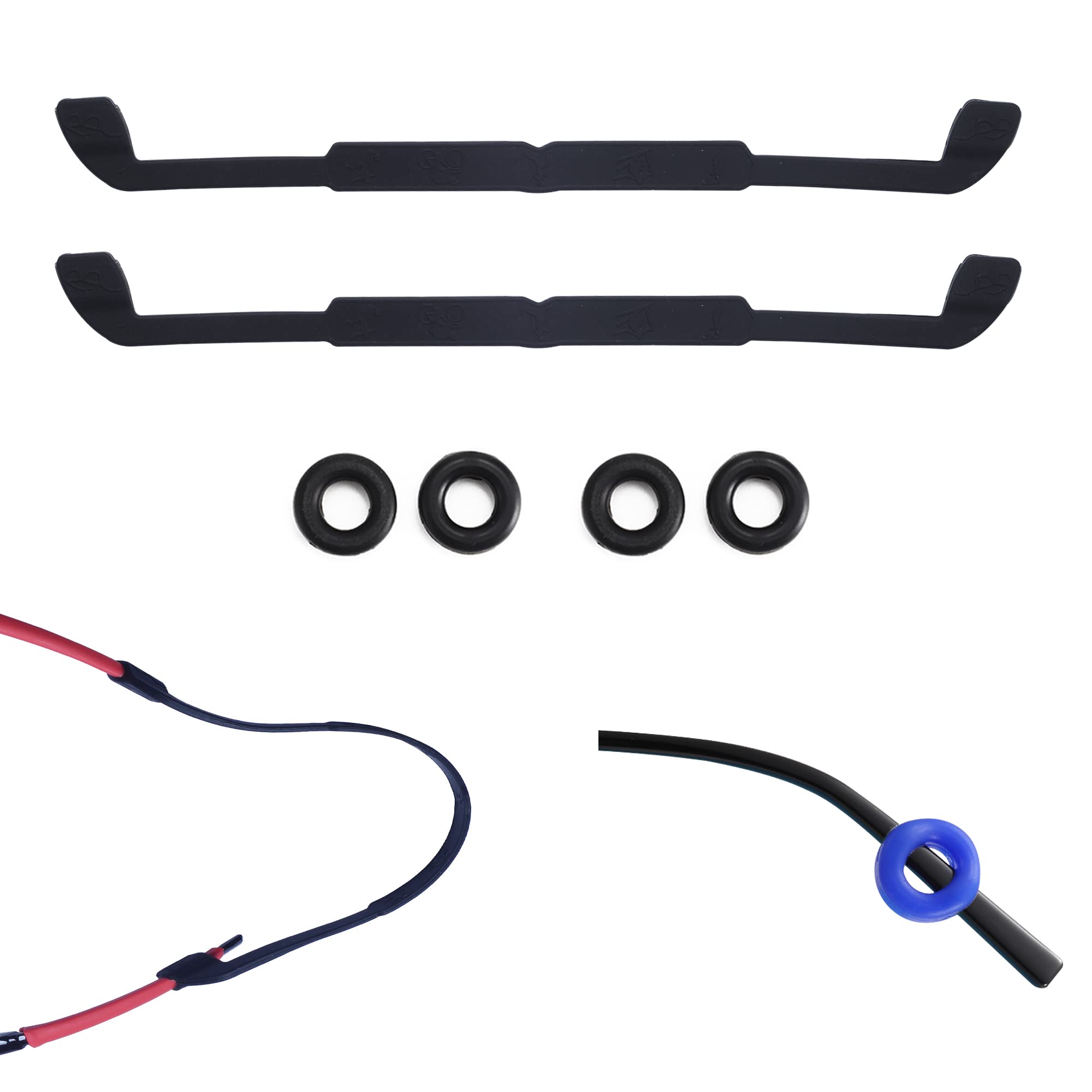 MUXIJIA 2 piezas Correa de Gafas de Silicona, Cordones de Gafas Cadena de Gafas Cuerda de Gafas para Niños y Adultos, Niños Niñas Mujer Hombre Universal Antideslizante Cuerda de Gafas
