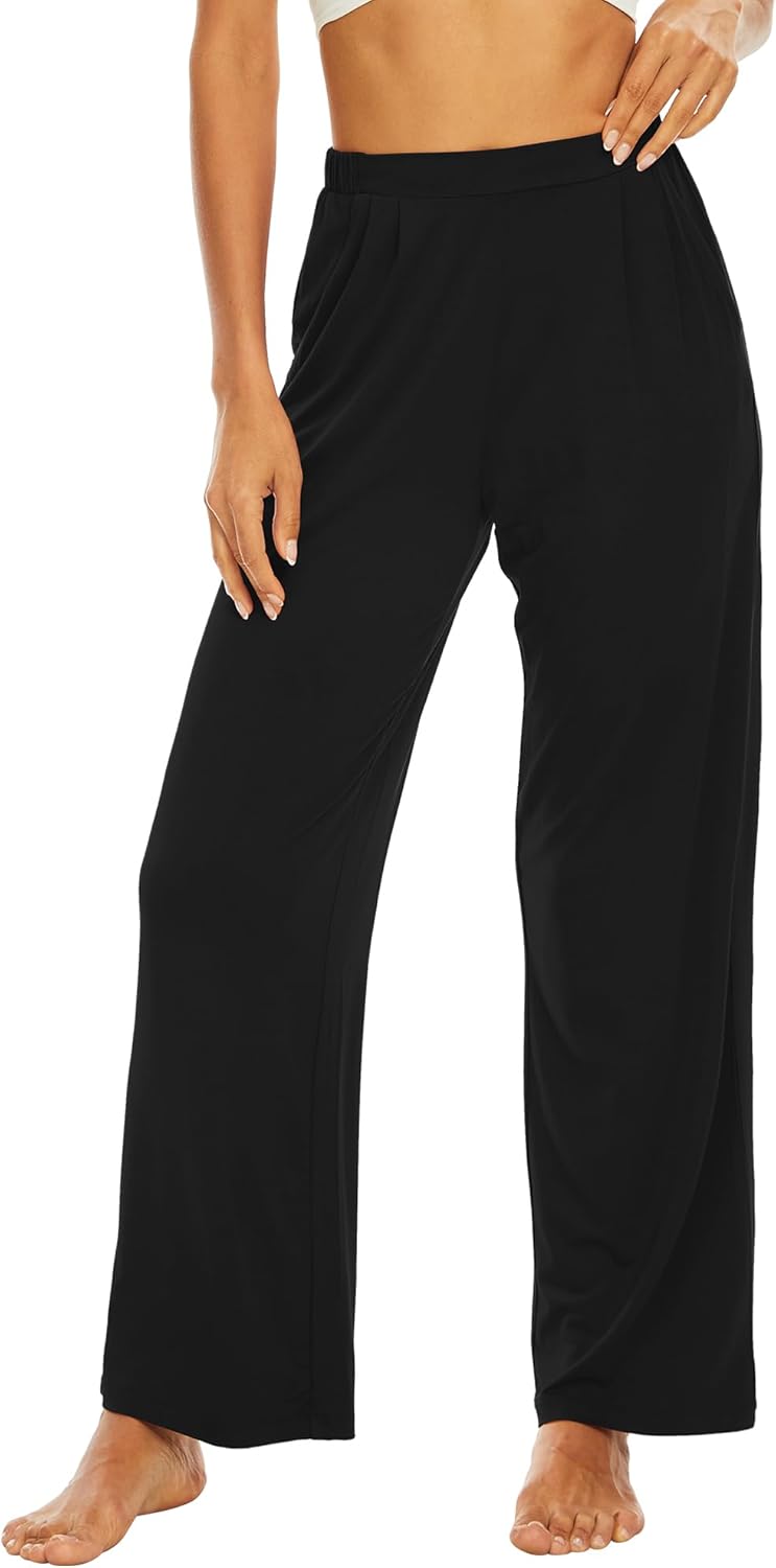 WiWi Viscose from Bamboo Women' s Pajamas Pants Soft Yoga Loose Pant Comfy Pajama Bottoms S-XXL