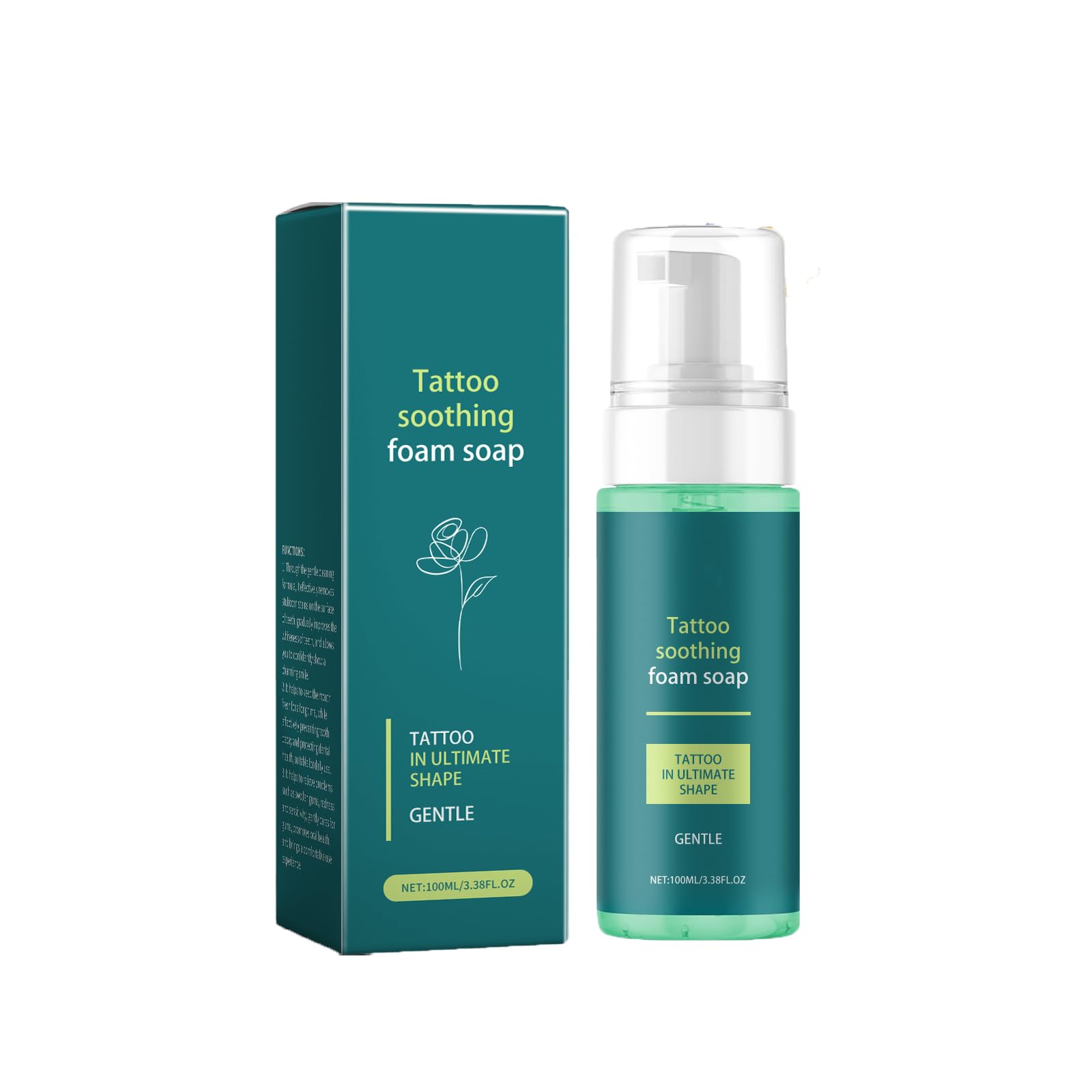 Jabón Tatuaje,Skin Tattoo Jabón de Tatuaje,Espuma Limpiadora para Tatuajes,para Limpieza de la Piel,100ml