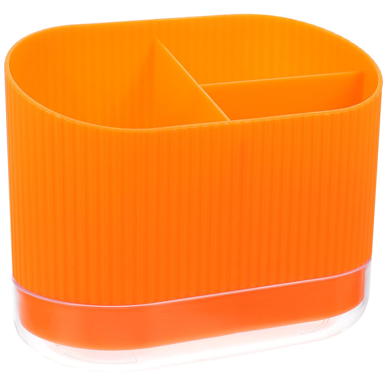 GANAZONO Scolaposate Guzzini in Plastica Arancione Design a Scomparti e Base Staccabile, Organizer per Utensili Cucina Facile da Pulire e Fori di Drenaggio