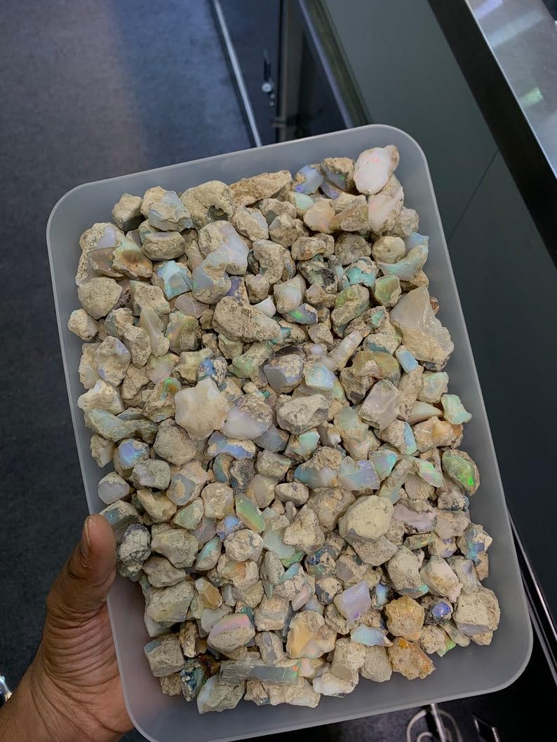 Natural AA+ Ethiopian Opal Gemstone Lot – Wholesale Bulk Loose Stones for Jewelry Making, DIY Crafts & Custom Designs | Multi-Color Fire Play