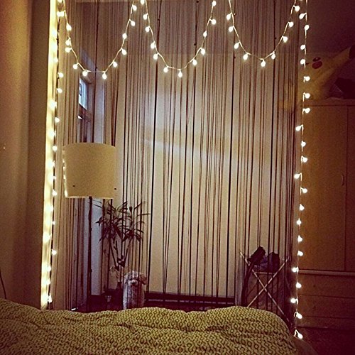 Huifeideyu Luzes LED Globo de Fada, Bola Branca Quente, luzes estreladas decorativas impermeáveis pa