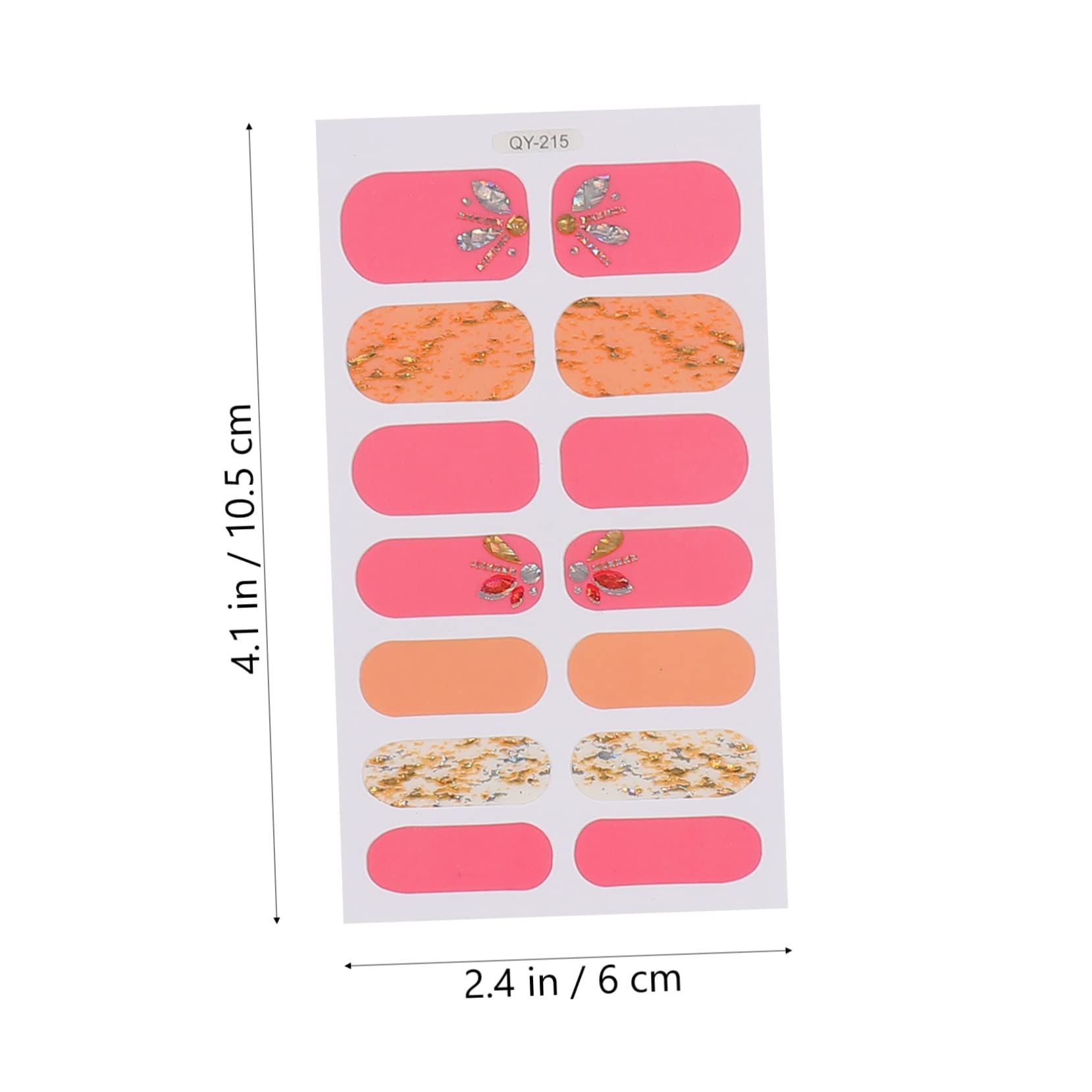 5 Set Adesivi Per Unghie Con Design Artificiale Set Per Decorazioni Nail Art Facili Applicare E Rimuovere Per Manicure E Pedicure Accessori Per Unghie Per Principianti E 6 Fogli*5