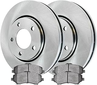AutoShack RSCD63053-63053-1273-2-4 Front Brake Kit Rotors and Ceramic Pads Pair of 2 Driver and Passenger Side Replacement for Dodge Grand Caravan Journey Chrysler Town & Country VW Routan Ram C/V FWD