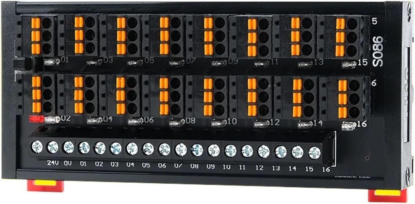 Din Rail PLC Transfer Module Sensor Terminal Block 2-wire 3-wire NPN/PNP Common Proximity Switch Input(S086B 2)