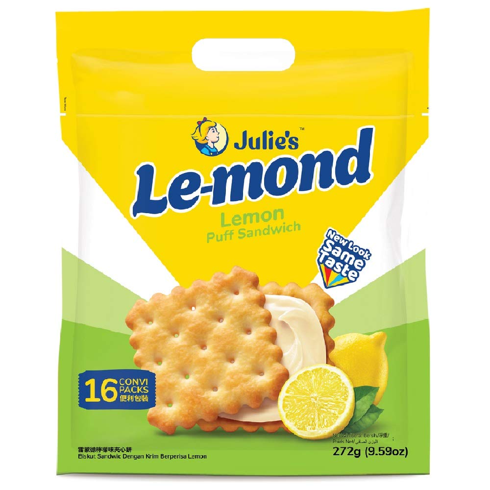 Julies Le-mond Lemon Flavoured Cream Puff Sandwich 16 Convi-Pack