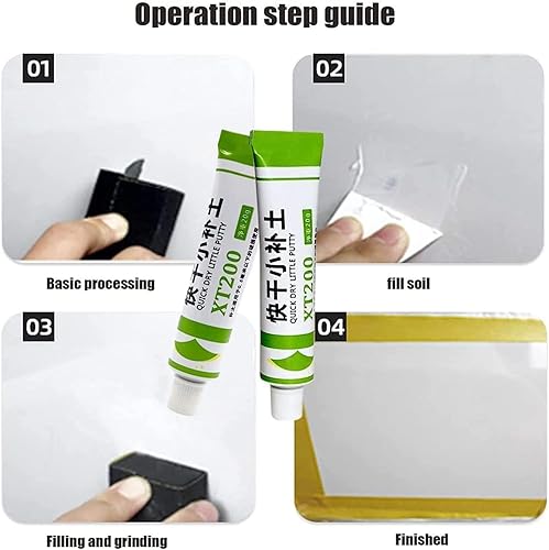 Miniatura 3 de Gogolonge - Pasta de reparación de barcos de fibra de vidrio, masilla pequeña de secado rápido, herramientas de reparación de retoque para