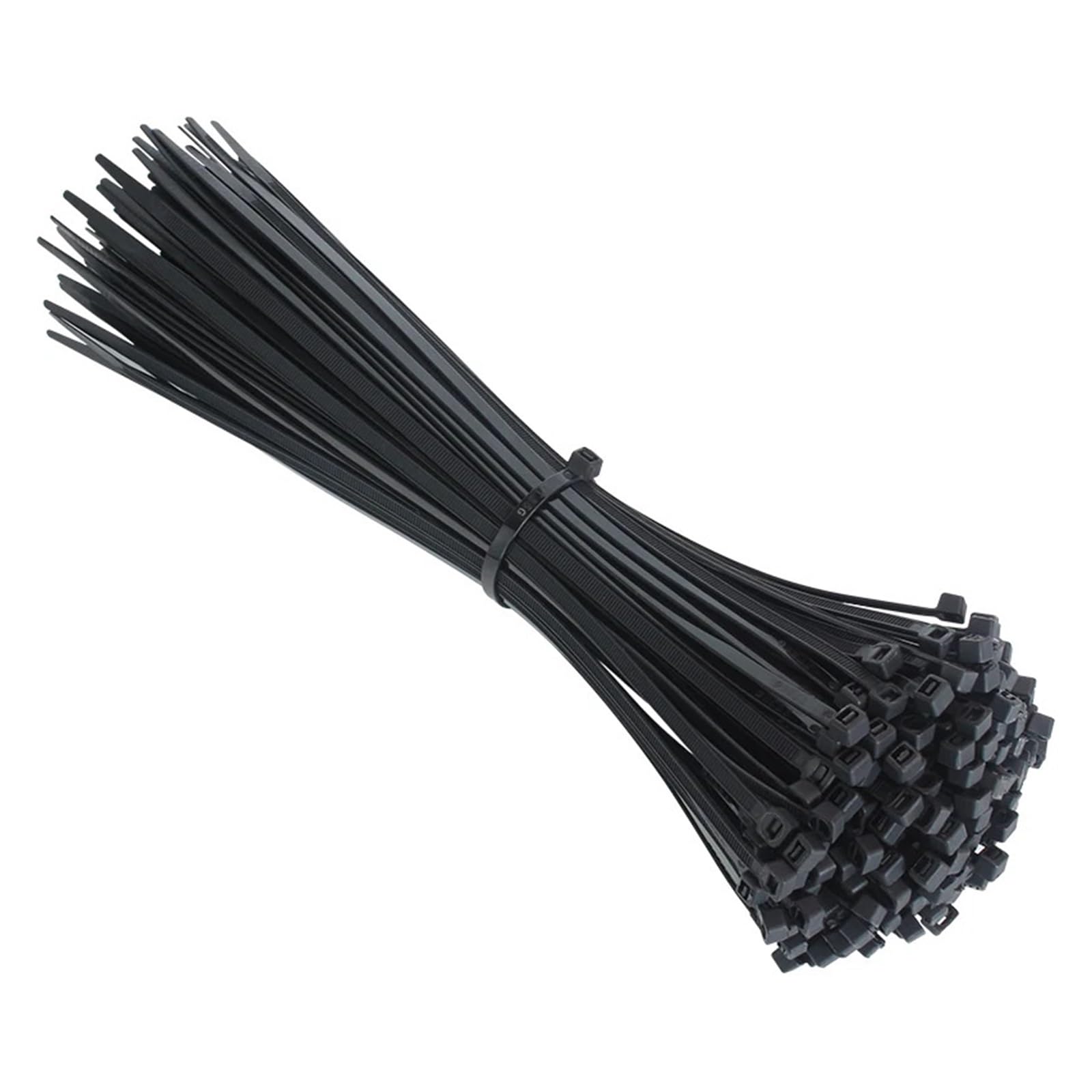 Cable Ties 100 PCS Self-Locking Plastic Nylon Tie Black Fastening Strap Cable-Tie-Set Cable Zip Ring Wraps(3x100(Black) 100pcs)