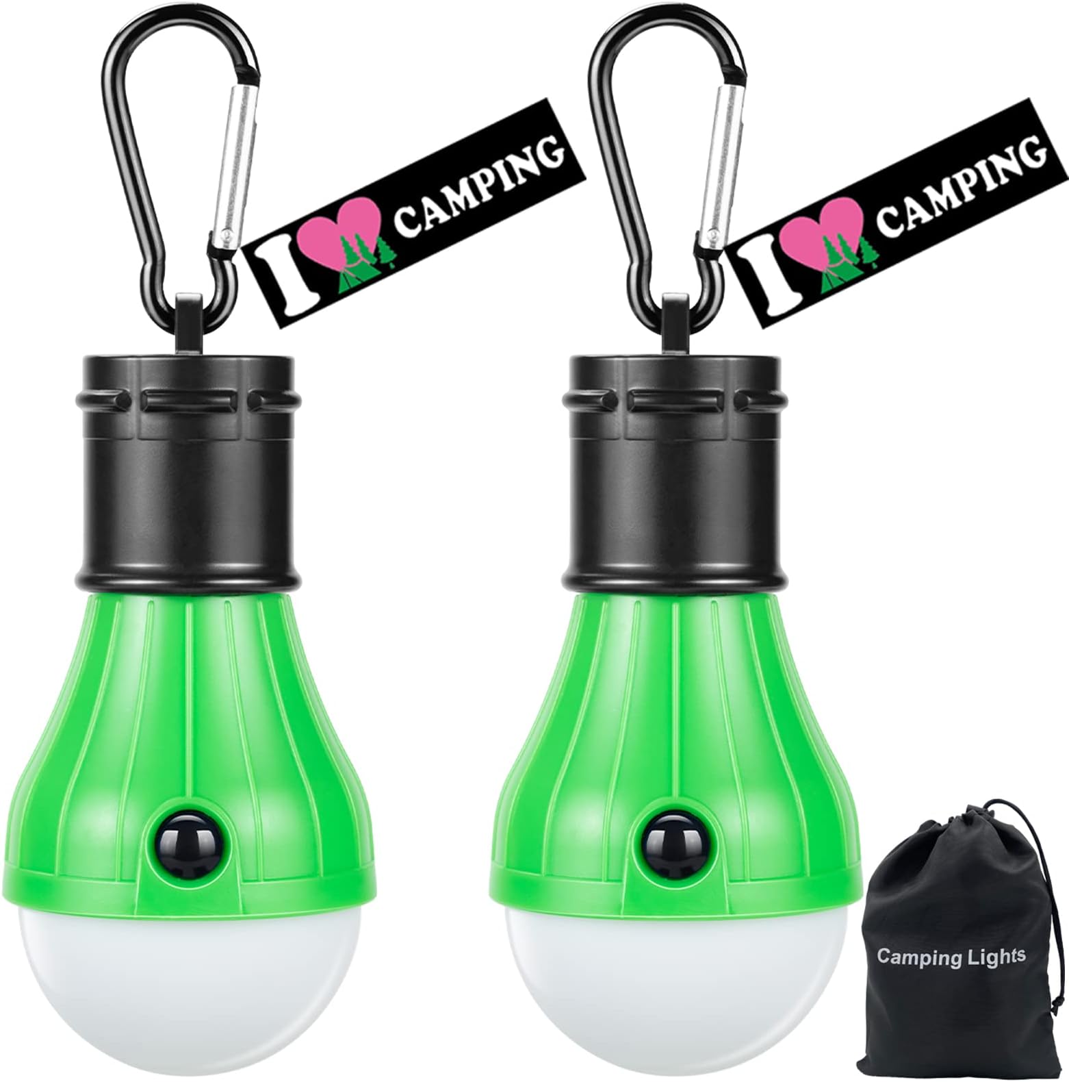 DoukeyLED Camping Light [2 Pack or 4 Pack] Portable LED Tent Lantern 4 Modes for Backpacking Camping Hiking Fishing Emergency Light Battery Powered Lamp for Outdoor and Indoor