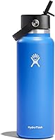 Vista 109 de Hydro Flask - Boca ancha, tapa con popote flexible, color negro (Black), 32 onzas