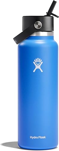 Miniatura 107 de Hydro Flask Botella de agua – Acero inoxidable aislado – Tapa flexible con popote de boca ancha, antiderrames, a prueba de fugas y recargable en 32