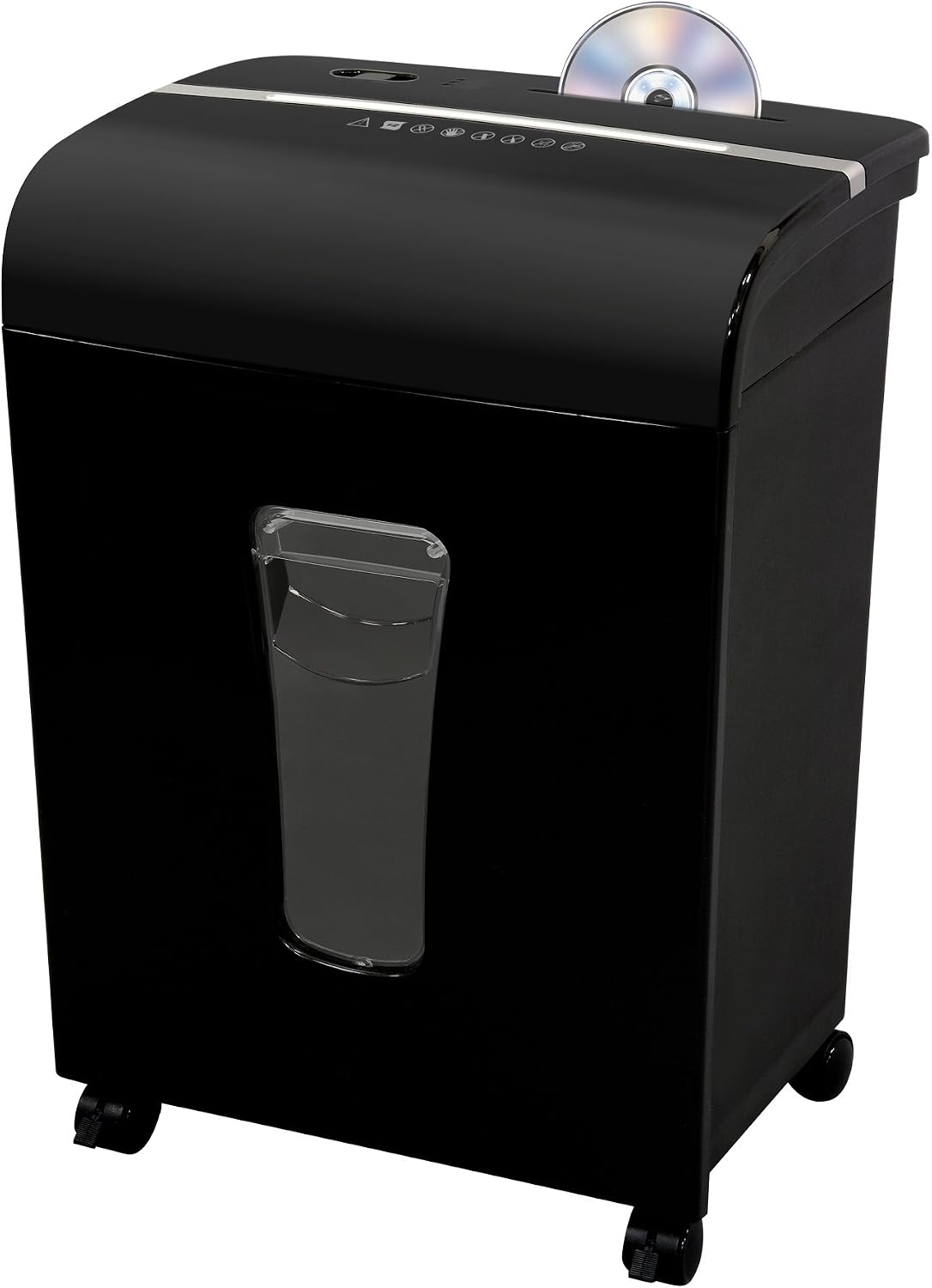 Sentinel FM120P 12-Sheet High Security Micro-Cut Paper/CD/Credit Card Shredder with Pullout Basket, Black