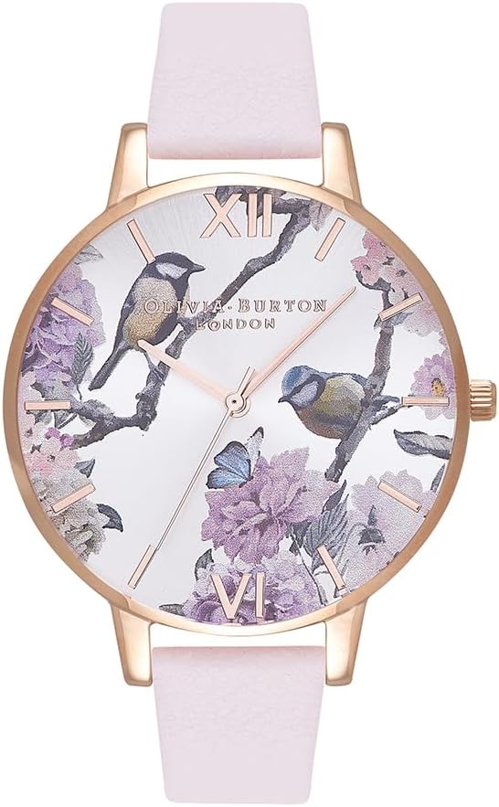 Olivia Burton Analogue Quartz Watch for Women with Blush Leather Strap – OB16PL35 Olivia Burton Analogue Quartz Watch for Women with Blush Leather Strap – OB16PL35