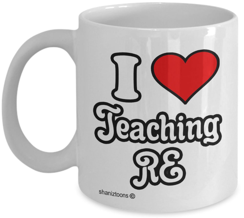 Shaniztoons White I Love Teaching Re Teacher Novelty Funny Gift Mug