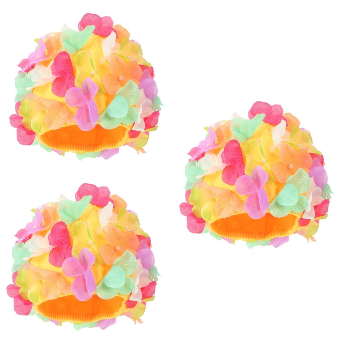 iplusmile Bonnet de Natation Fleurs Élastique pour Chapeau de Bain Confortable Respirant pour Cheveux Longs Protection Capillaire Lors de Natation du Spa