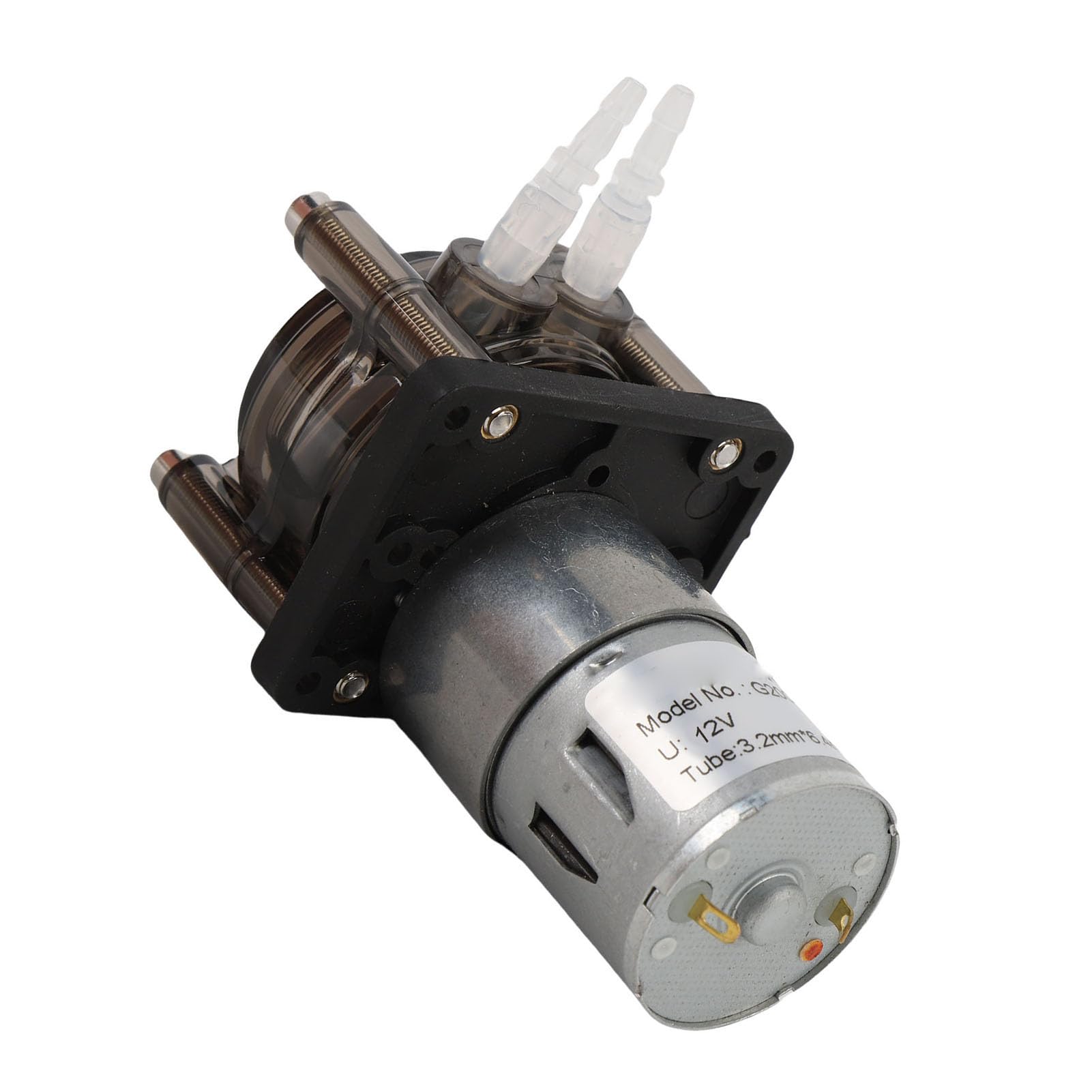 Generic Pompe Péristaltique à Faible Débit, Moteur brossé à Courant Continu, Petite Pompe Doseuse pour Aquarium, Utilisation en Laboratoire, Acier Inoxydable ABS 200 Ml/min (12V)
