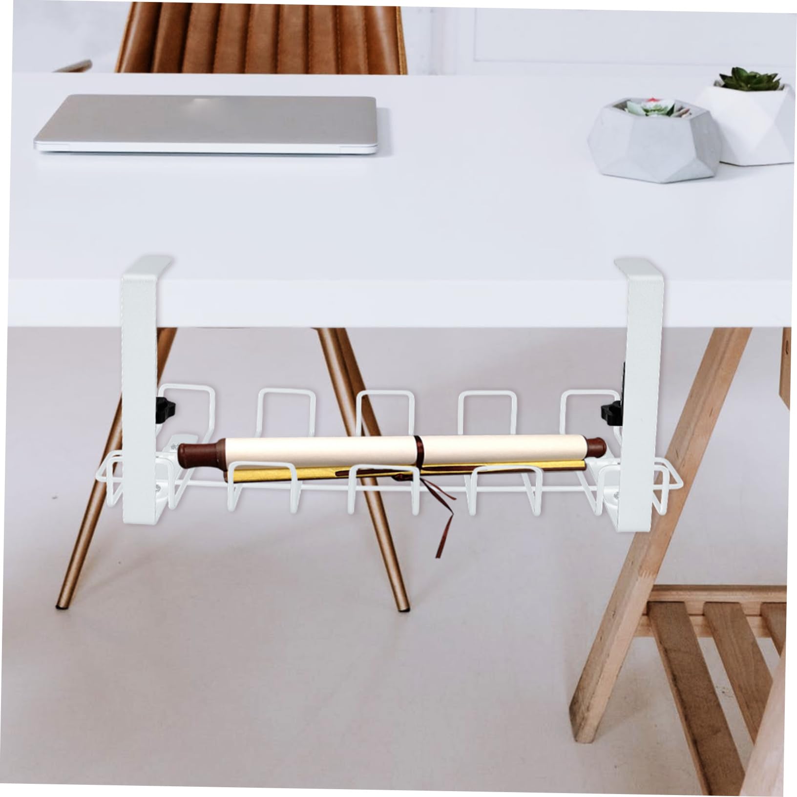 YARNOW Organisateur de Câbles sous Bureau Panier de Gestion de Câbles Support de Rangement pour Bureau à Domicile Étagère de Suspension