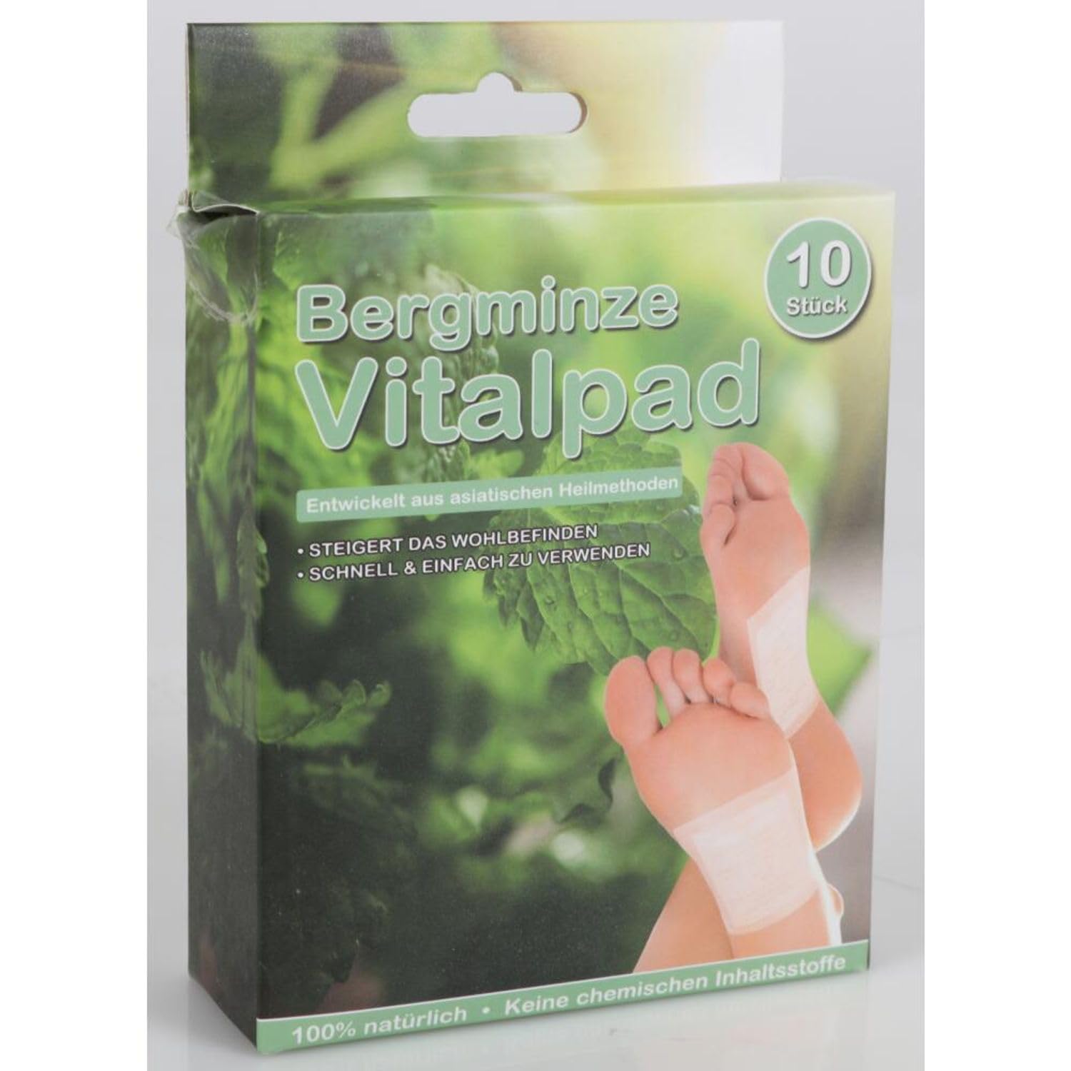 24 almohadillas Vitalpads 10 tiritas de menta de montaña, metabolismo para la salud del pie
