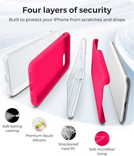 Miniatura 6 de AOTESIER Funda compatible con iPhone SE y iPhone 8 de 4.7 pulgadas, sedoso al tacto, goma de silicona suave de alta calidad, antihuellas, cuerpo