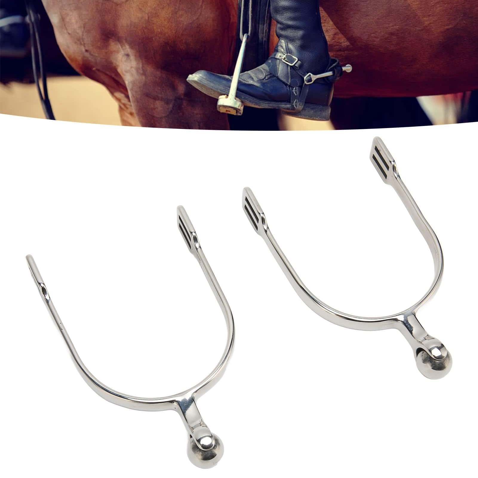 2 Piezas espuelas Caballo para Mujer, espuelas Bola Rodillo para Montar a Caballo Acero Inoxidable Occidental, espuelas Rueda Redonda para Botas ecuestres Amantes la equitación