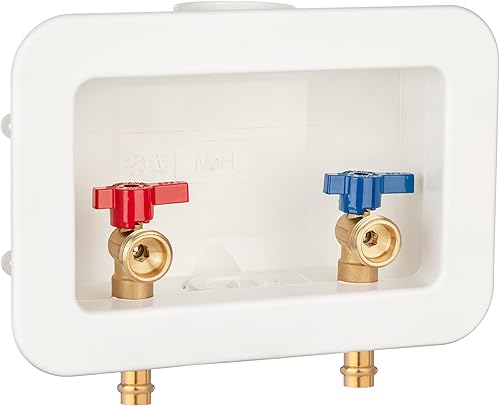 Miniatura 14 de Caja de salida para lavadora de 1/2 pulgada para sudor e hilo con drenaje central de 2 pulgadas, conecta mangueras de lavadora de 3/4 pulgadas