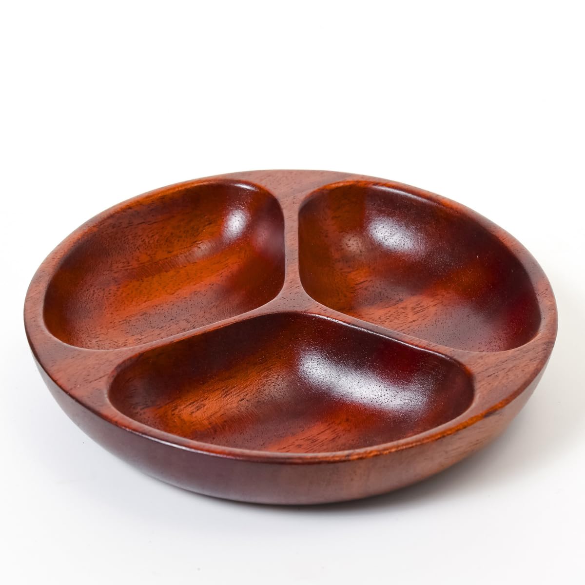 Tokunari TAT-101 Divider Plate (Wooden Lacquered / Diameter 4.7 inches (12 cm) Japanese Tableware Serving Dishes | Divided Dishes That Serve Your Condiments and Small Dishes Beautifully : Home & Kitch