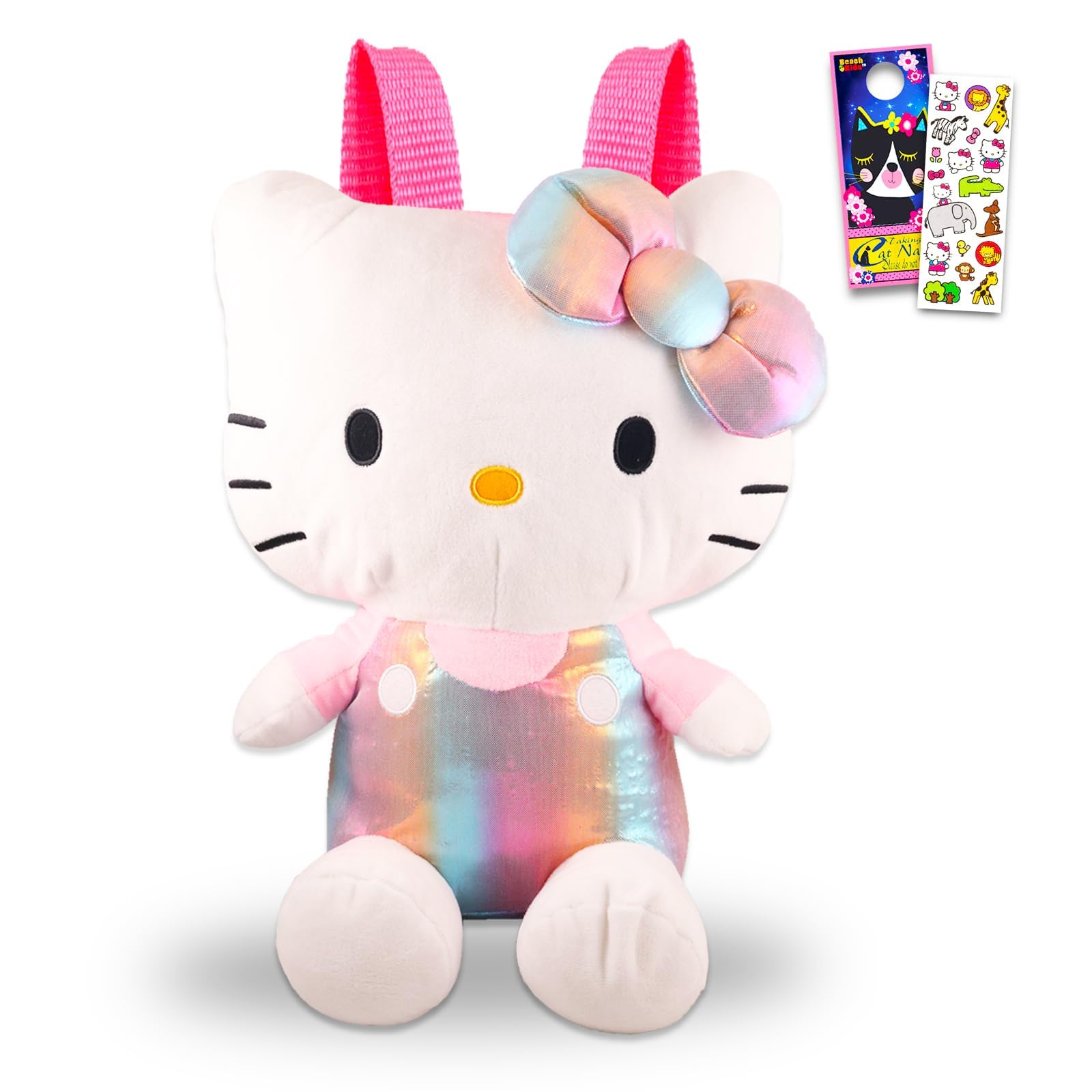 Hello Kitty Plush Backpack Set - Bundle of Plushie with Adjustable Straps, and More | Hello Kitty Plush Backpack for Kids