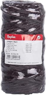 Rayher 4200405 Cuerda de yute natural de 6 cabos, color marrón oscuro, 6mm, 35 m largo