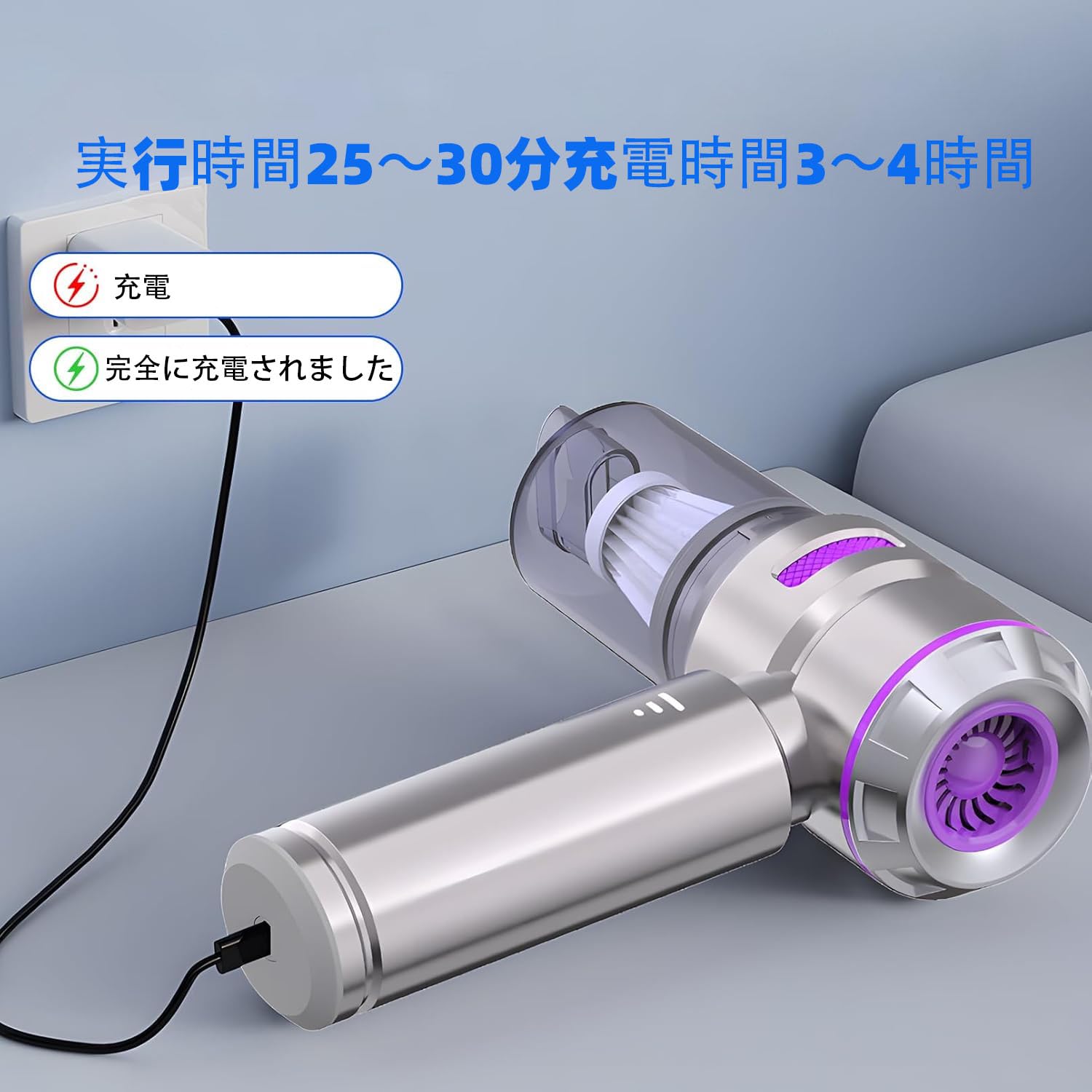 Amazon.co.jp: ハンディクリーナー コードレス 20000Pa 強力吸引力