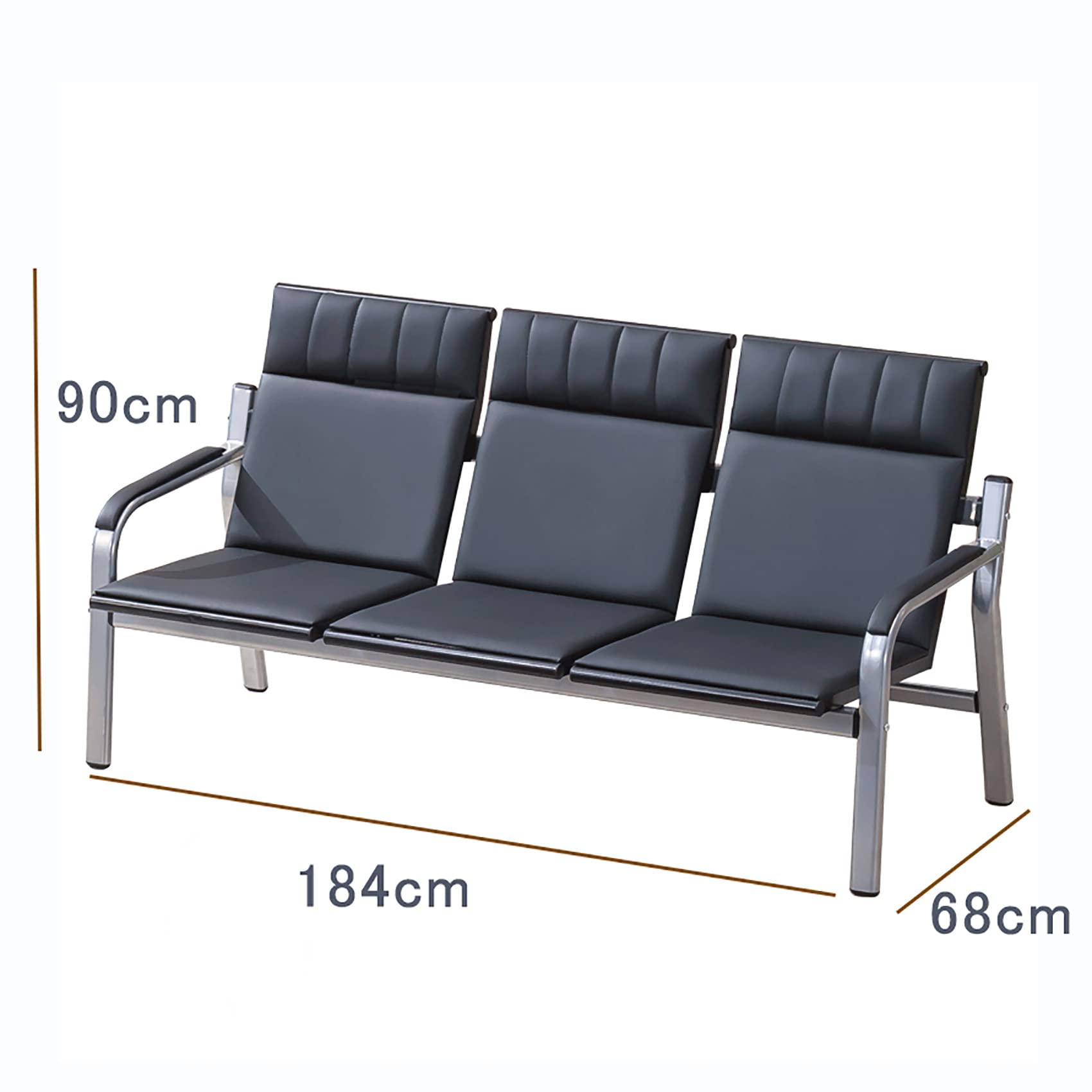 Amazon.co.jp: TRAGLO ブラック レセプションチェア 68*184*90cm 空港
