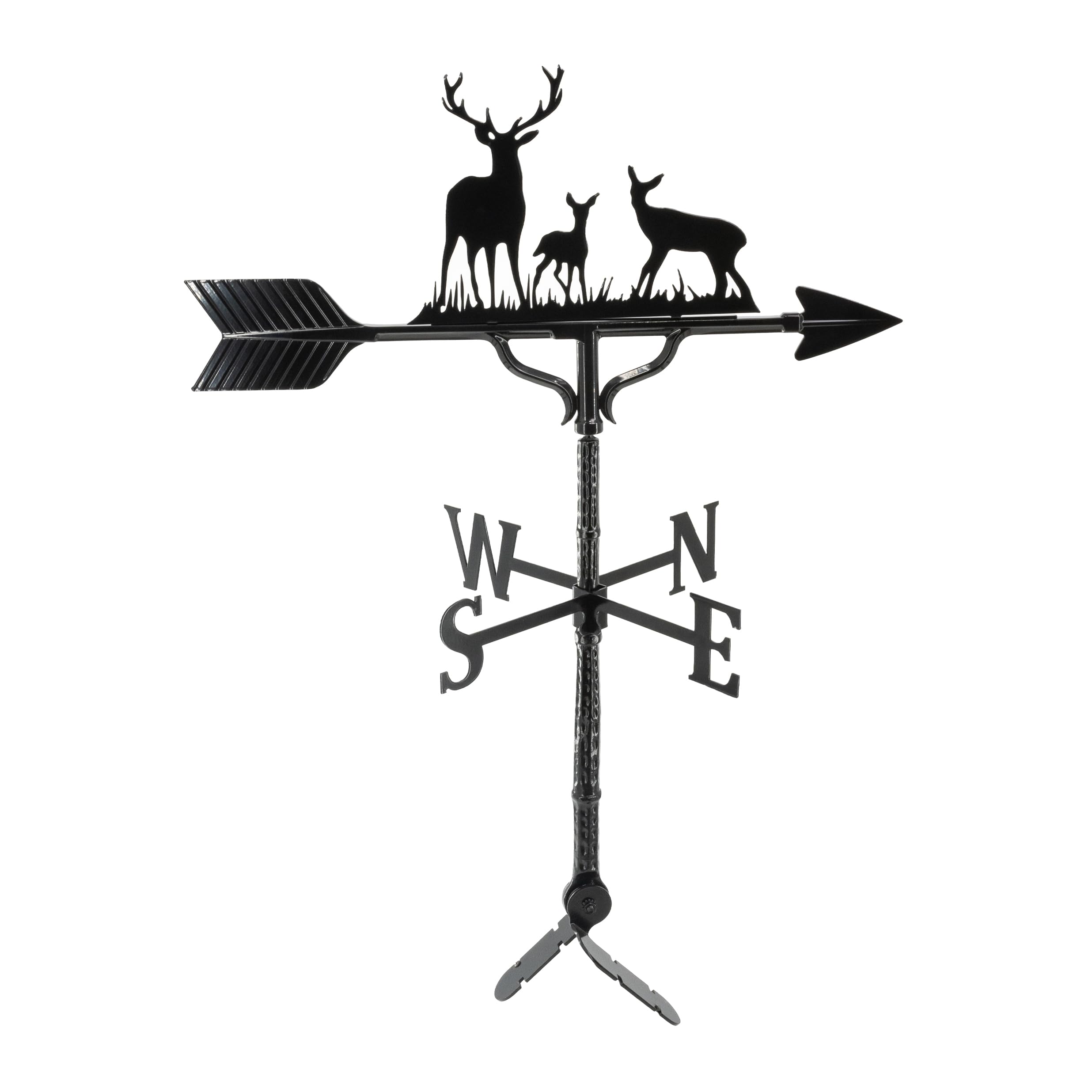 Montague Metal Products Deer Family Weathervane - 14 Ornament Colors Available - Roof Mount Included (4 to Choose from) - Buck Deer Roof Mount Weathervane - Hunter Decor