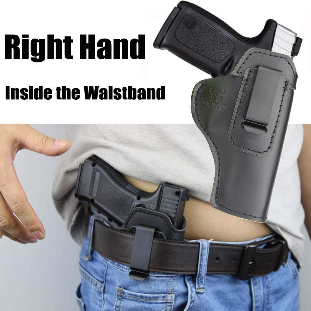 IWB Leather Holster for Inside Waistband Concealed Carry Fits: S&W SD9VE and SD40VE or Similar Sized Pistols