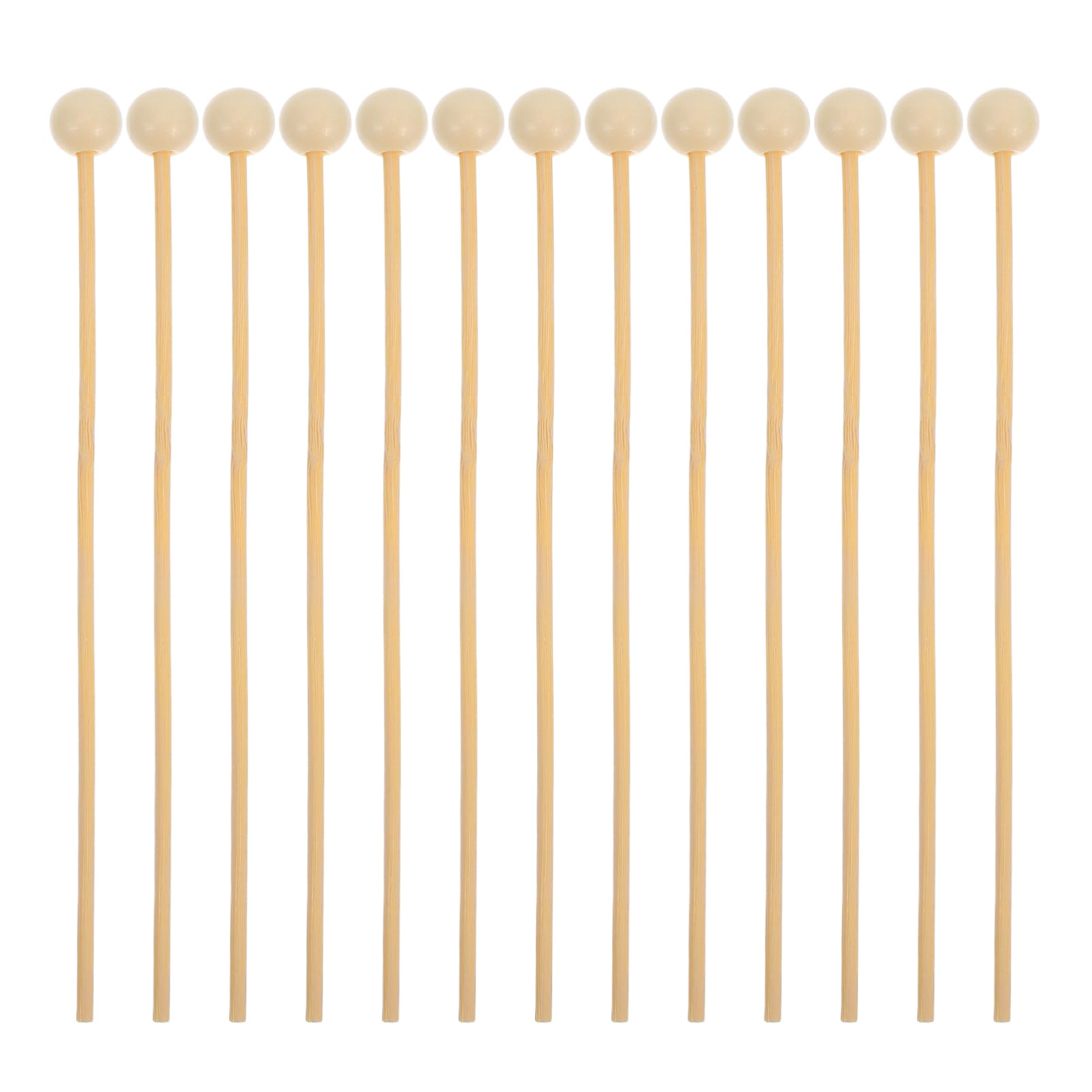 DECHOUS 200pcs Wooden Swizzle Sticks with Ball Ends Cake Decoration Drink Stirrer Sticks for Lollipops Desserts Candy and Wedding Celebrations