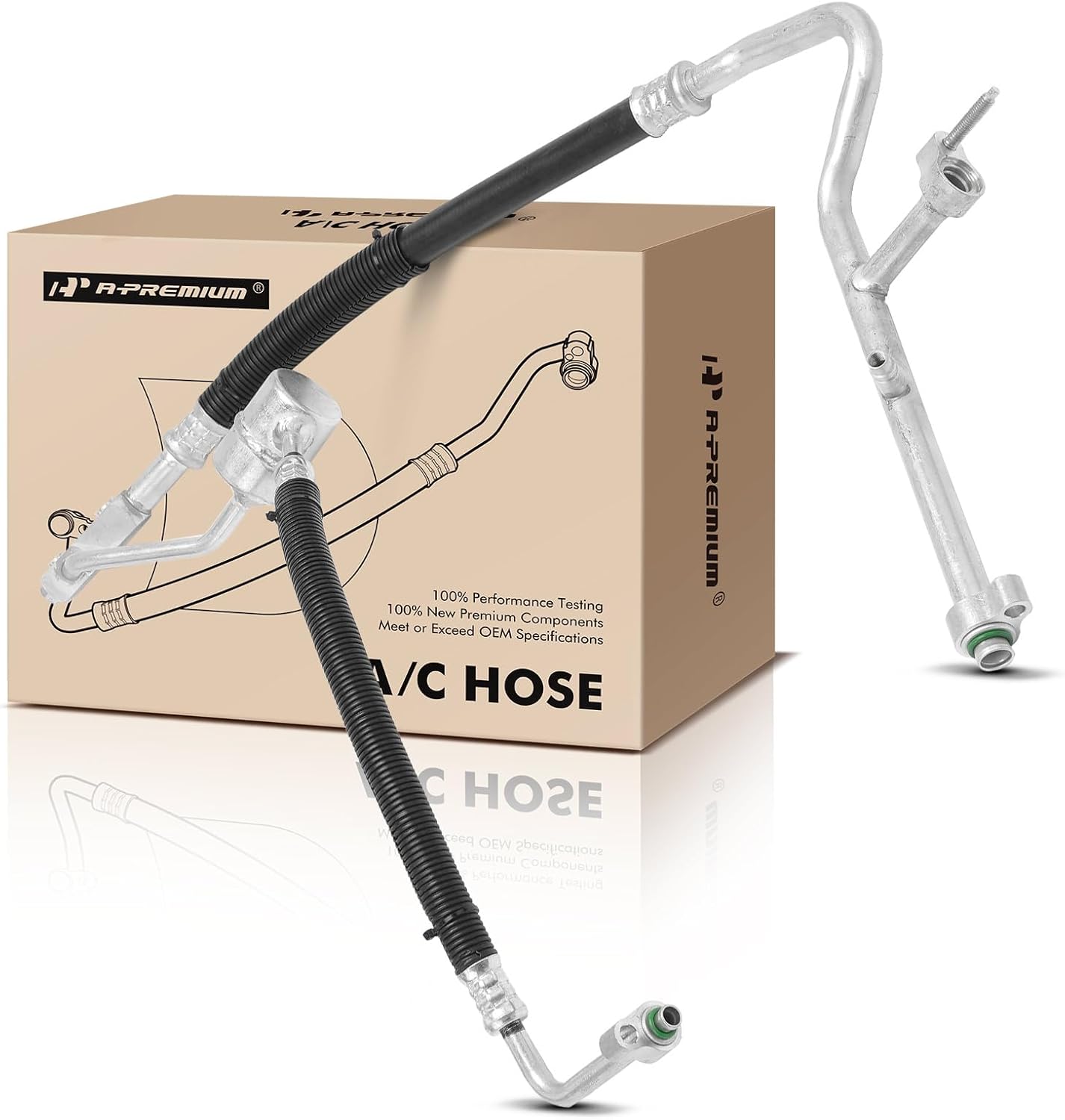 A-Premium A/C Suction and Discharge Hose Assembly Compatible with Ford Expedition 2004 & Lincoln Navigator 2003-2004, with Rear Temperature Controls